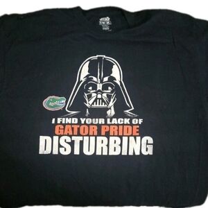 Florida Gators Darth Vader XL T-Shirt Star Wars Fan Tee UF Pride Disturbing